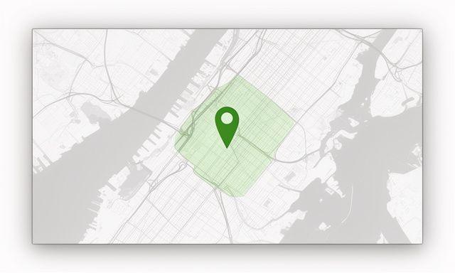Map-style visual showing Cinerail location in Brooklyn, New York